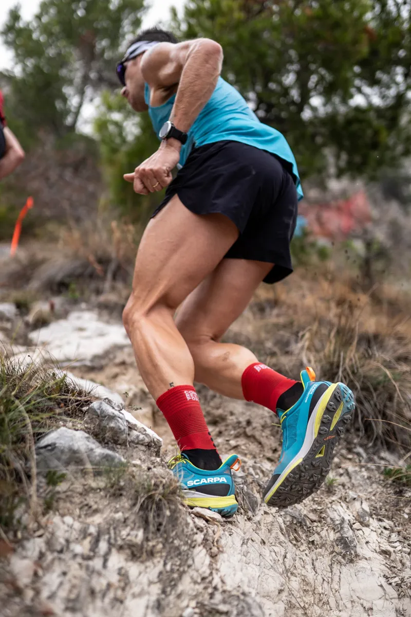 Scarpa Mens Golden Gate Kima RT Trail Running Shoes - Blue-Lime-9